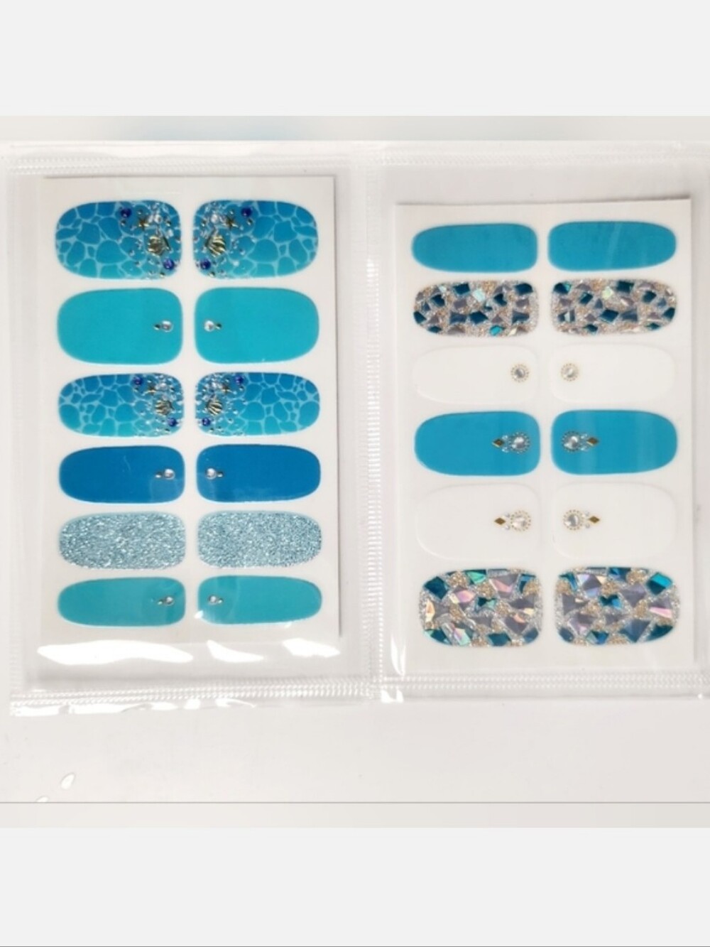 NWT 2 PACKAGES OCEAN THEMED GLITZ & GLAM NAIL WRAPS!